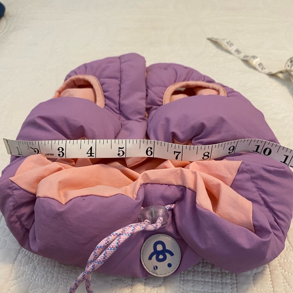 Purple and Pink Puffer Jacket for dogs with a Pull String and Slot For Leash. - Picture 7 of 10